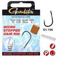 Gamakatsu Lasso Pellet (8mm) Hairrigs 15 cm!!  #10. 0.20mm 6 stuks   op=op