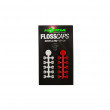 Korda Floss Caps white-red, 20 st