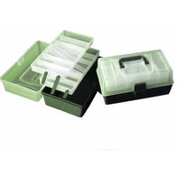 2-laden uitvoering Viskoffer, , legergroen-transparant