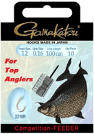 Gamakatsu competition feeder onderlijnen, #16, line 0.14, 100cm, 10 st