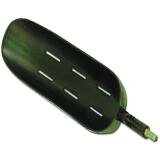 voerschep met schroefdraad, 26x 8 cm, smal en open model, kleur groen