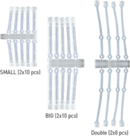 cz boiliestoppers transparant, big 24mm, 20 st