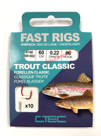 Ctec Trout Sbiro,  Forel fast rig , 0.20mm, haak8,  150 cm , 10 st
