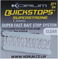 Korum Quickstops, clear, superstrong. 24 st