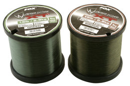 Fox Warrior XT Carp Line   vanaf0.309mm/ 10lb / 4,5kg Green or Brown