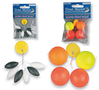 Trout Master Pilot Floats , 25mm round mix colors